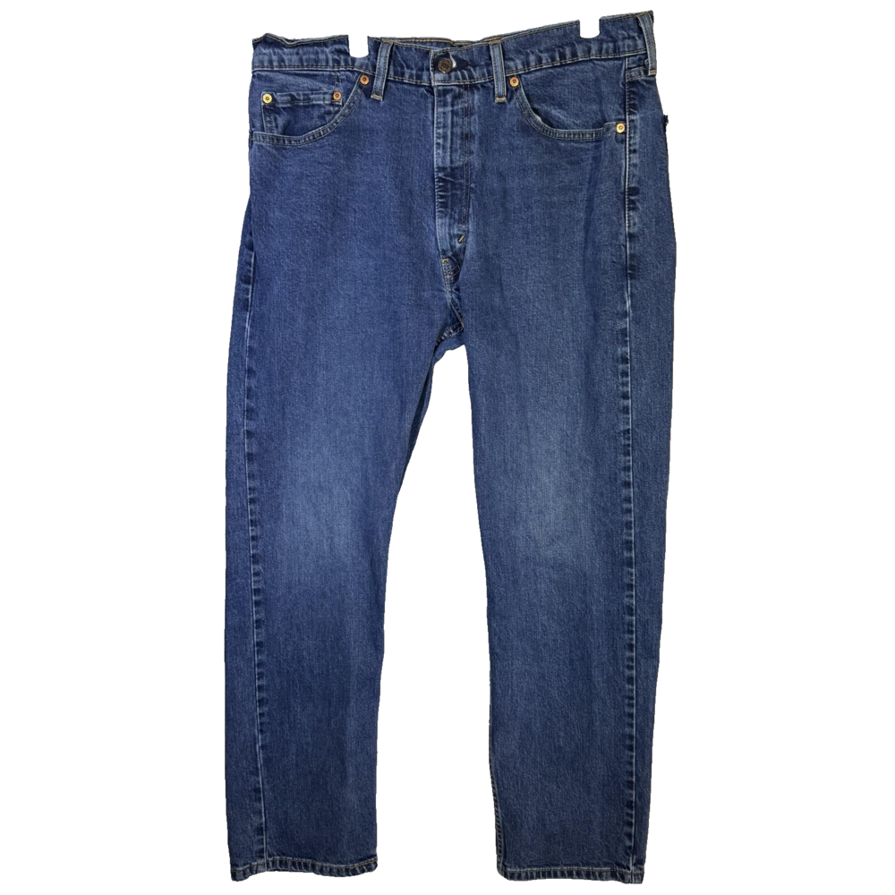 Levis 505 Jeans Mens 38x30 Blue Medium Wash Straight Regular Fit Denim